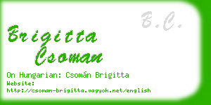 brigitta csoman business card